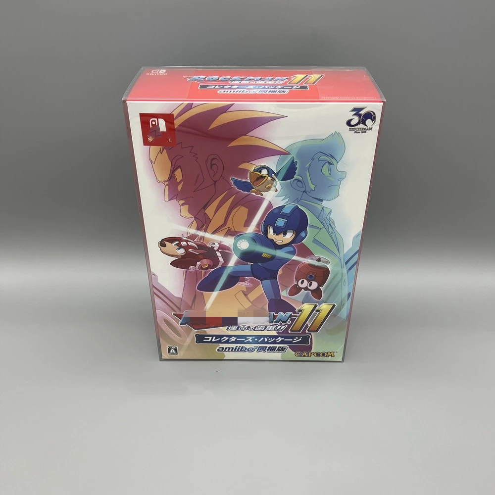 Collection Display Box For Mega Man 11/Nintendo Switch/NS/Amiibo Game Storage Transparent Boxes TEP Shell Clear Collect Case