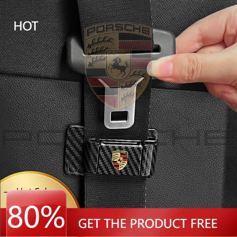 

Porsche Car Sticker Car Safety Belt Holder Stabilizer Fixed Clip Accessories For Porsche 911 718 Taycan Panamera Cayenne Macan B
