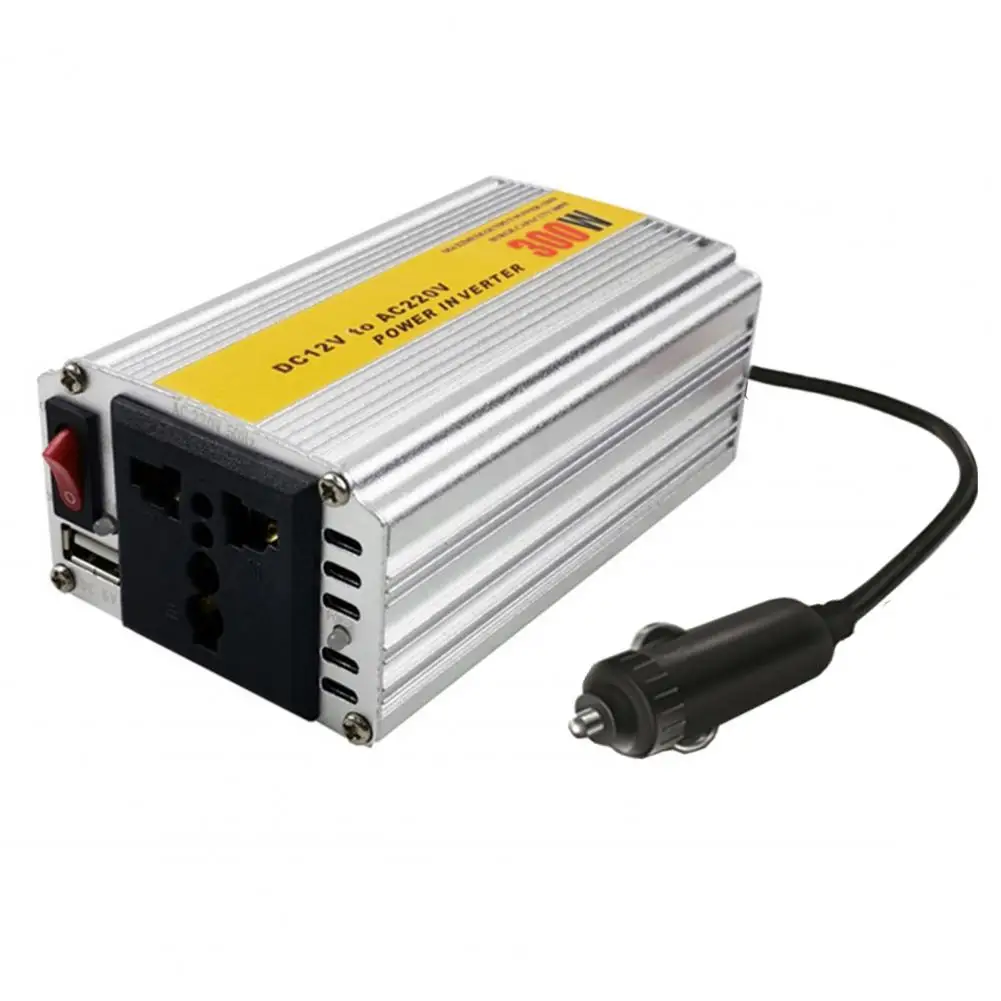 DC 12V To AC 220V Pure Sine Wave Inverter 300W LED Voltmeter Converter Universal USB Voltage Transformer Modified Sine Wave