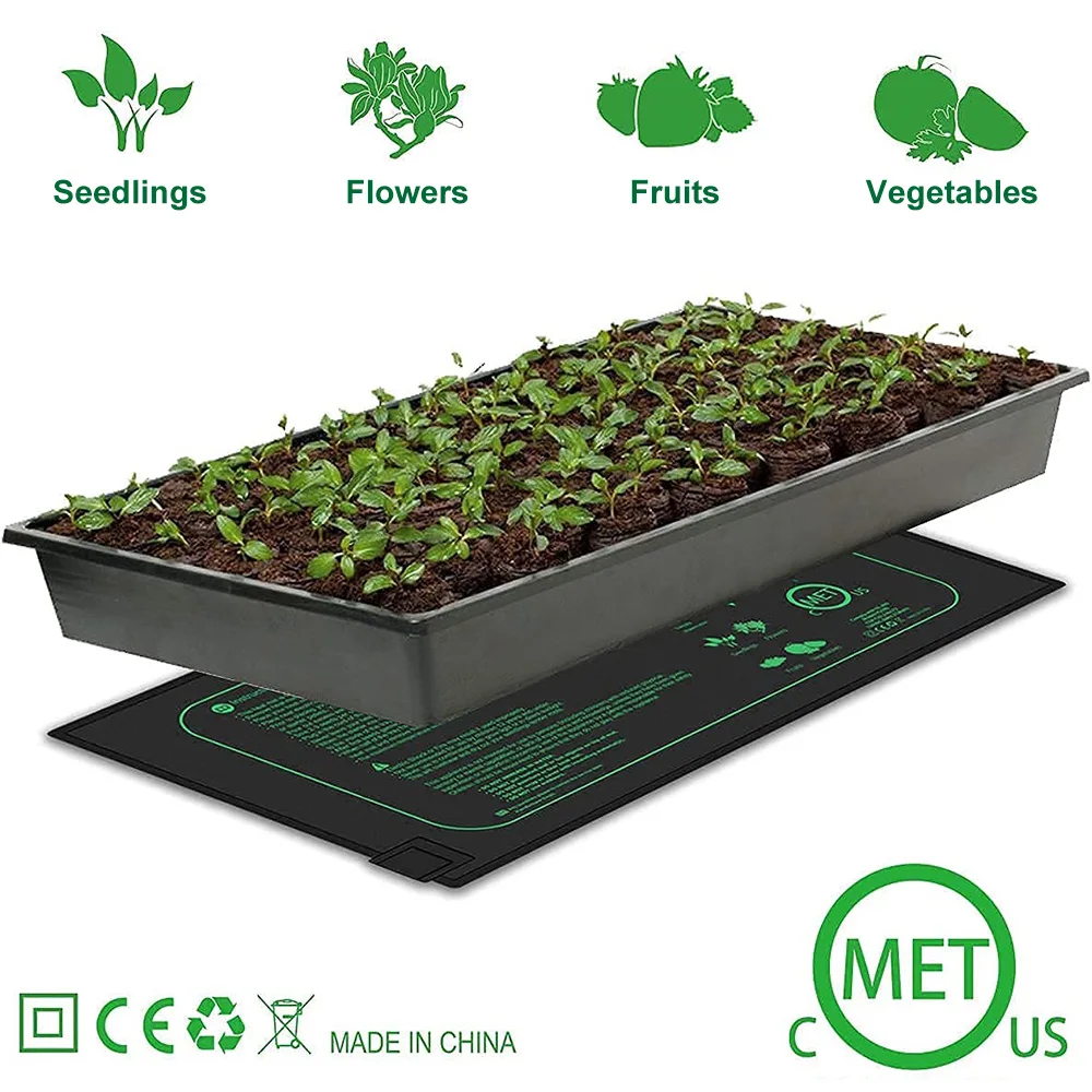 Termostato ajustável com tapete térmico para mudas 16 ℃   até 45 ℃    Almofada de aquecimento impermeável para germinação de plantas de 9-100W para cultivo de germinação interna