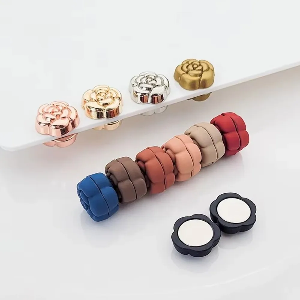 Magnetic Closure Magnetic Scarf Pins Round Shape Flatback Style Magnetic Button Clasps Plated Finish Scarf Fasteners