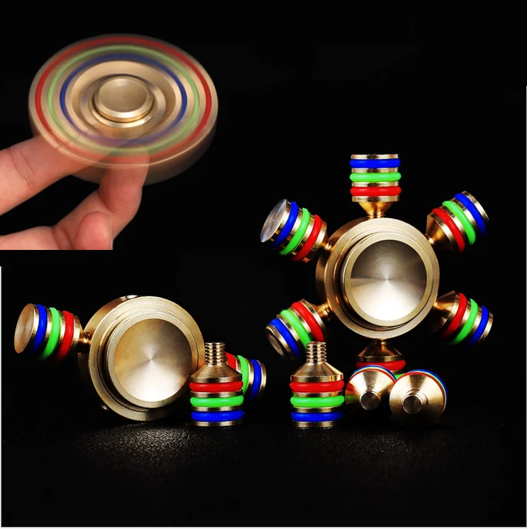6-armiger Metall-Handspinner – Dekompressions-Zappelspielzeug, EDC-Gadgets, Angst- und Stressabbau für Erwachsene und Kinder, Antiestres-Juguete