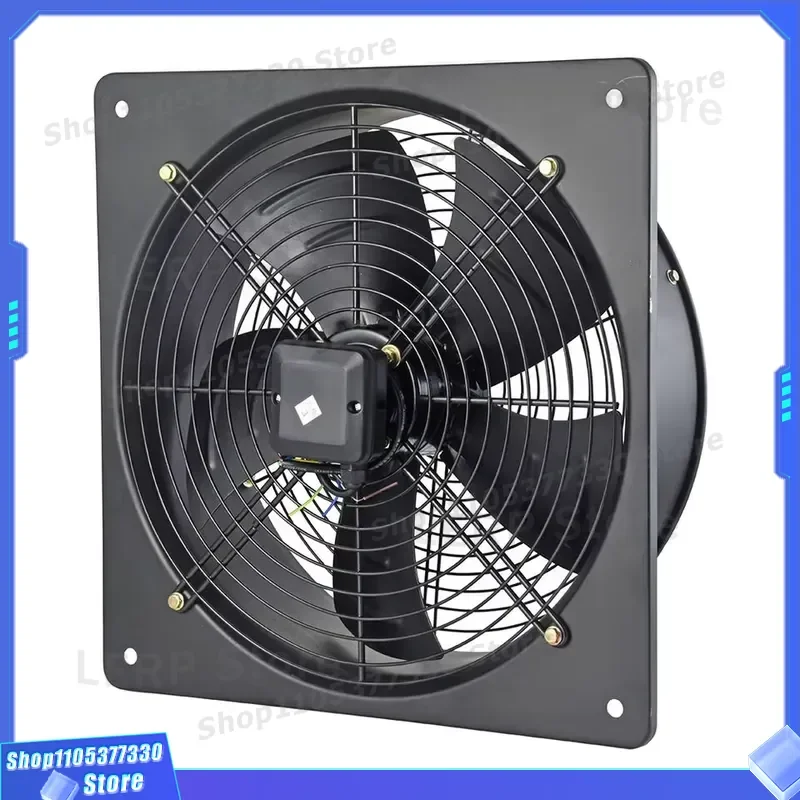 12 Inch Square Industrial Axial Cooling Fan Electric Iron Box Ventilation for HVAC Kitchen Smoke Room Exhaust OEM Factory
