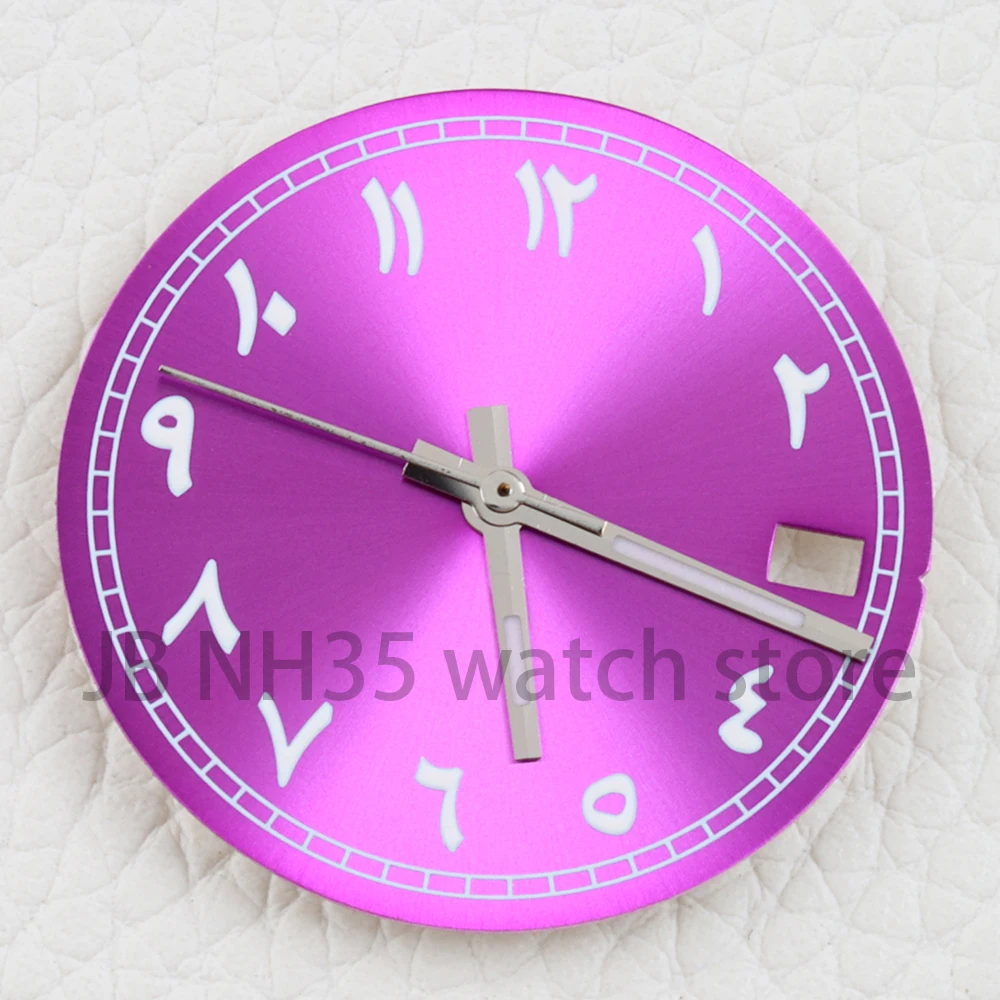 28.5 مللي متر NH35 الطلب + مؤشر أمة الله الأرقام العربية مع تاريخ النوافذ ل Datejust NH35 NH36 ساعة يد تعمل بالحركة استبدال أجزاء #2