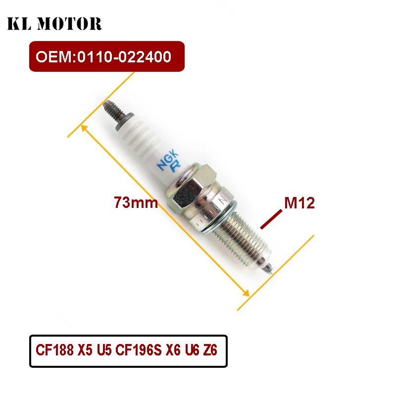 CF500/X5/X6/Z6 Spark Plug Cylinder Head ATV Beach Motorcycle Accessories QUAD GO KART 0110-022400