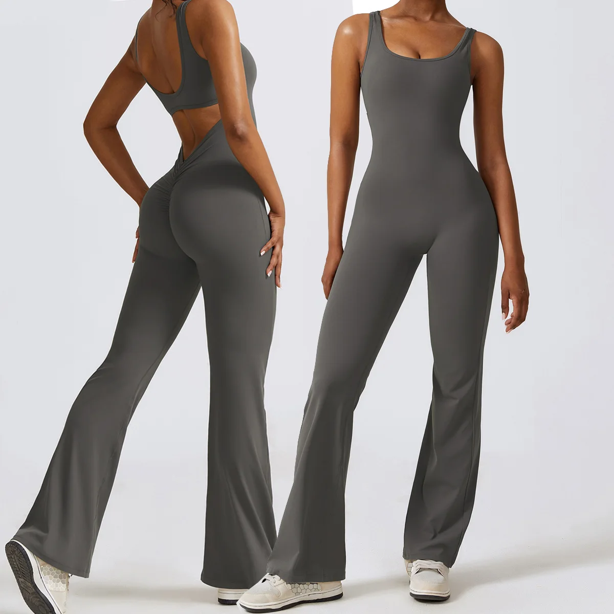 

Women Sexy Back V Jumpsuit Gym Set Training Yoga Suit Sportswear Sports Jumpsuit Fitness Rompers Stretch Workout Bodysuits 8260
