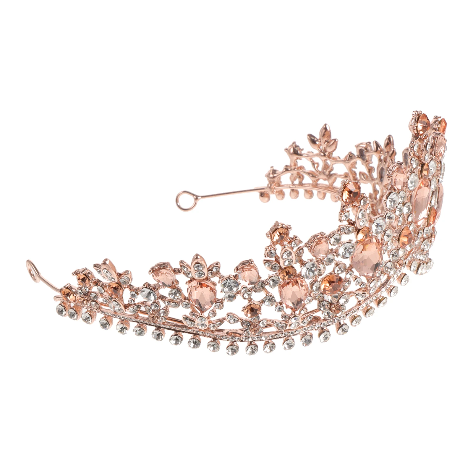 

Rhinestone Crown Women Hair Hoop Bridal Accessories Headband Bride Wedding Engagement Party Zircon Headdress Alloy Rhinestones