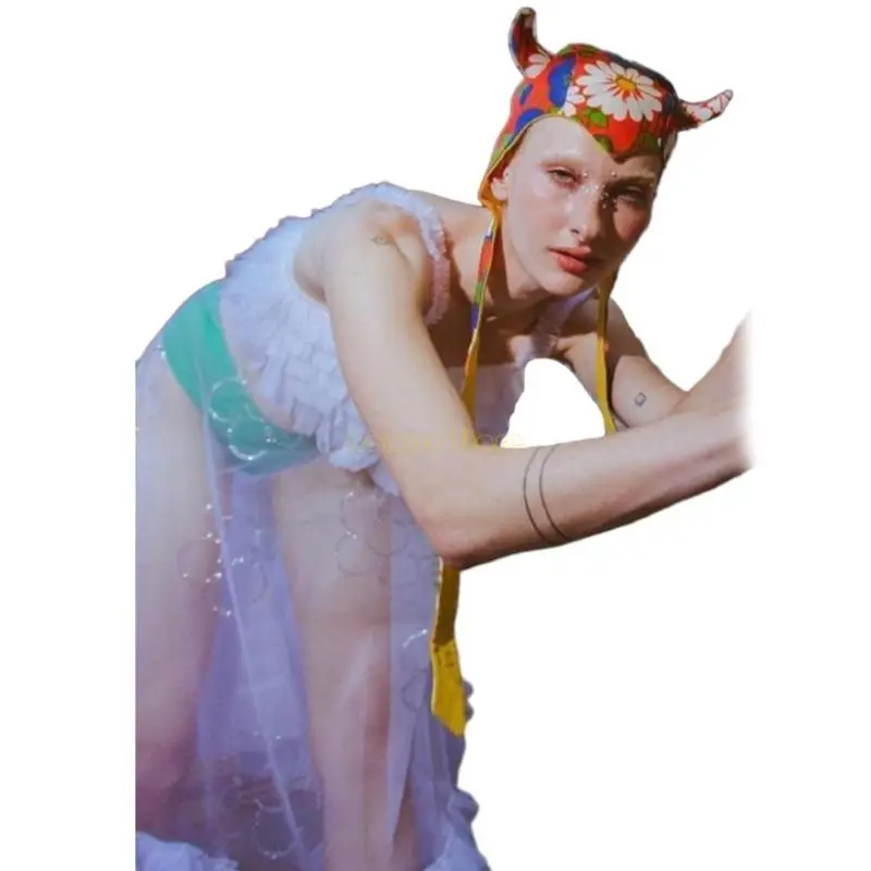 31BF Забавная шапка на Хэллоуин для девочек, шляпа с длинными ушами на Хэллоуин, теплые подарки на день рождения с кроликом