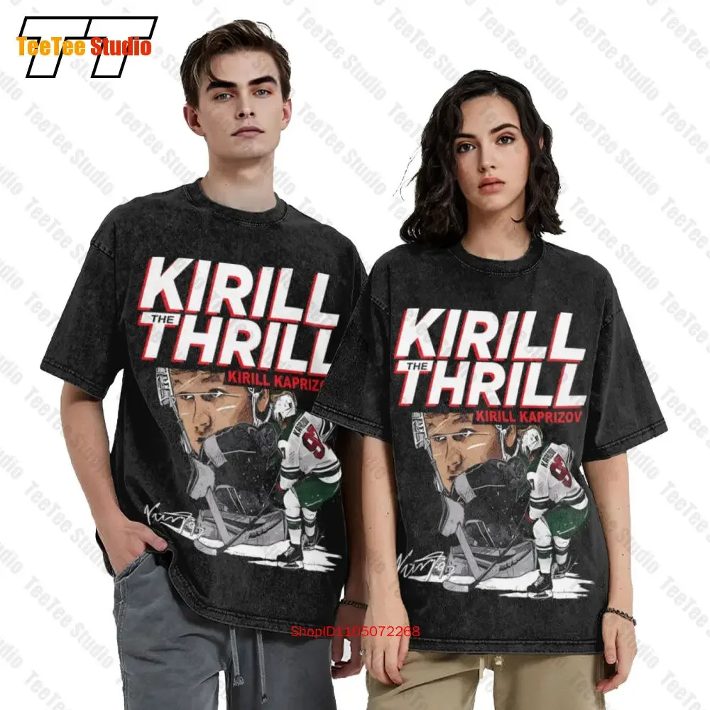 Kirill Kaprizov The Thrill Wht Vintage Oversized T-Shirt Tee W3LX
