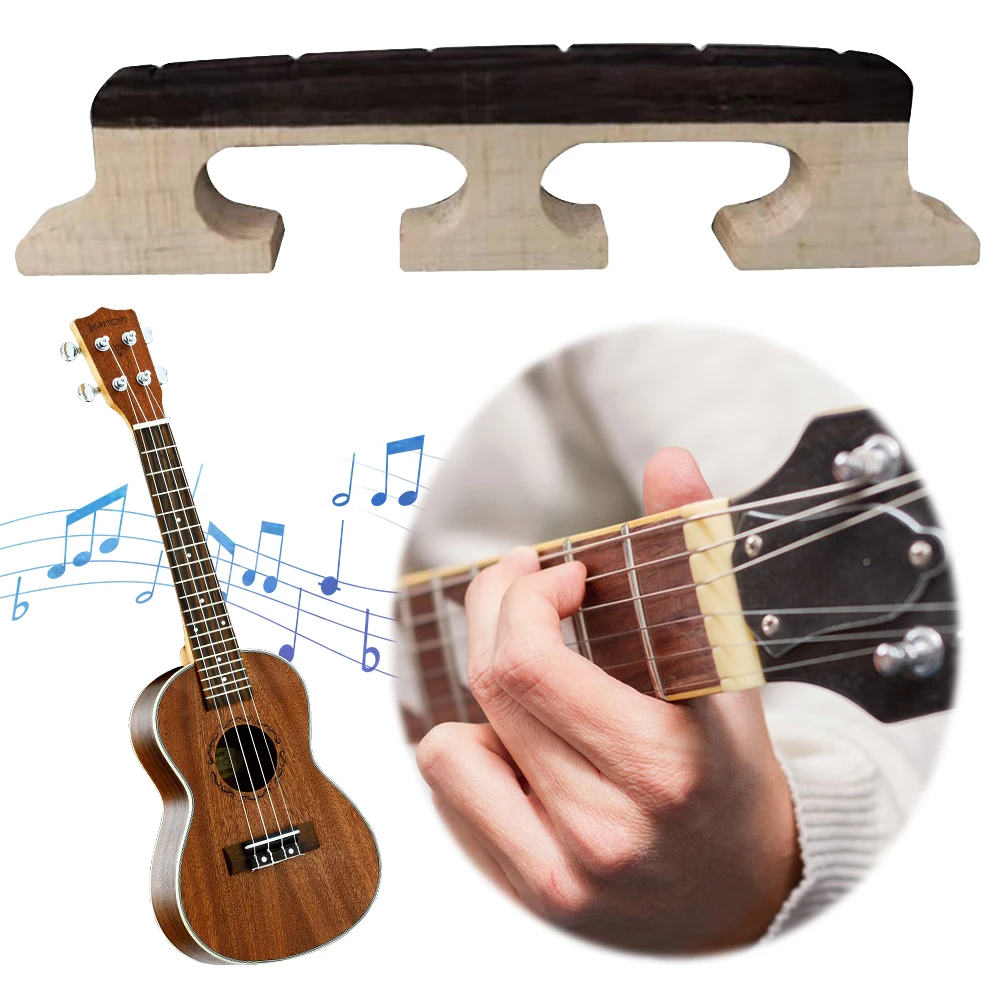4/5/6 Strings Wooden Banjo Saddle Enhanced Acoustic Resonance 3 Footed Banjo Bridge Musical Instrument Accessories