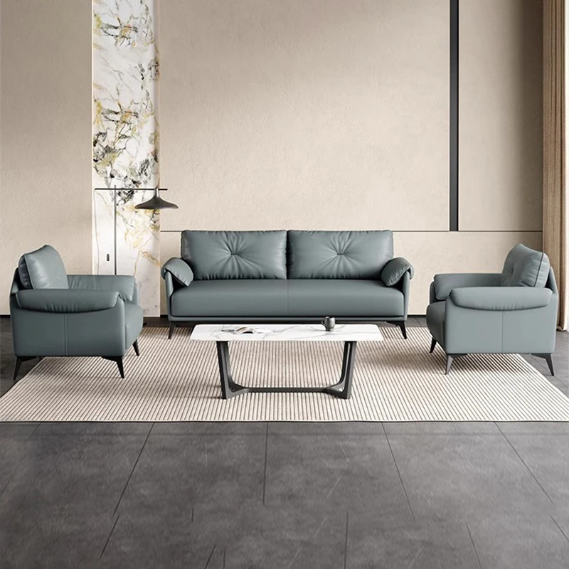 Modern Reception Office Sofa Set  Luxurious Leather Executive Sofa for Manager Office