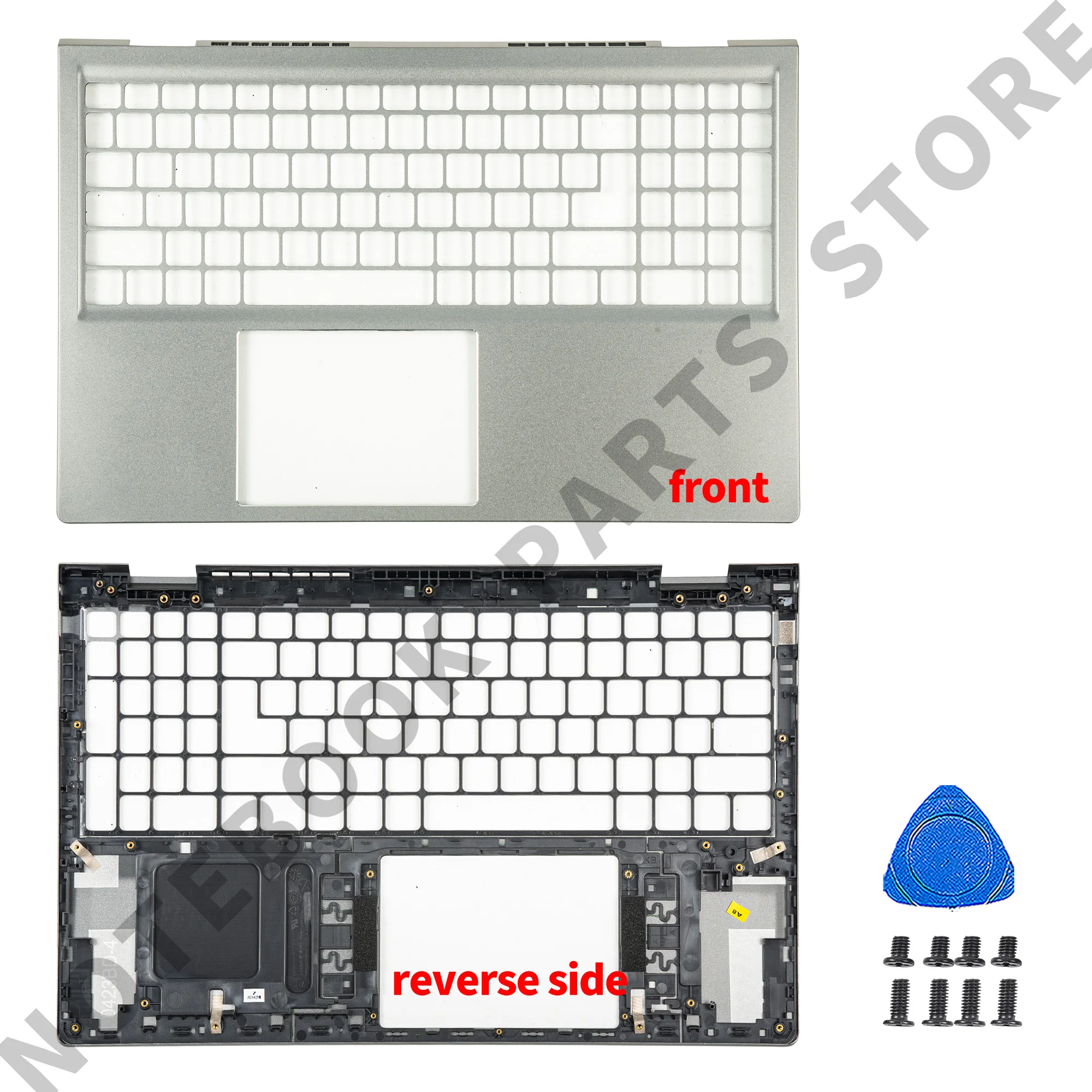 Imagem -04 - Metal Lcd Tampa Traseira para Substituição Palmrest e Dobradiças Inferiores Peças Novas Inspiron 15 Pro 5510 5515 P106f 0chfvw Moldura 05wk5x