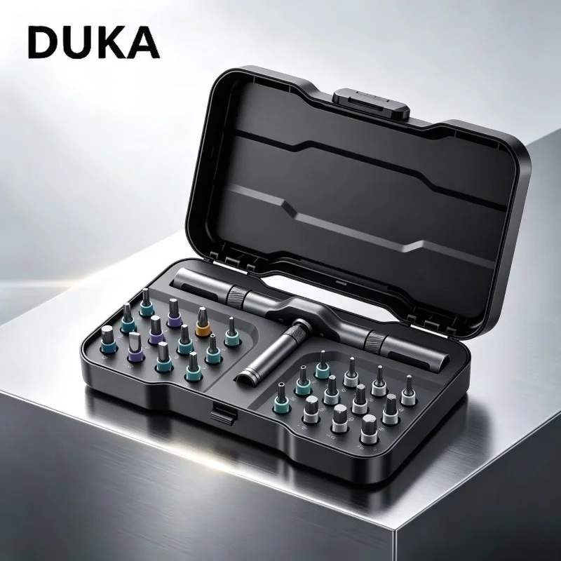 DUKA ATuMan 24 in 1 Ratchet Screwdriver Set Magnetic Bits Multi Purpose Wrench Kit Portable DIY Household Repair Hand Tools S2