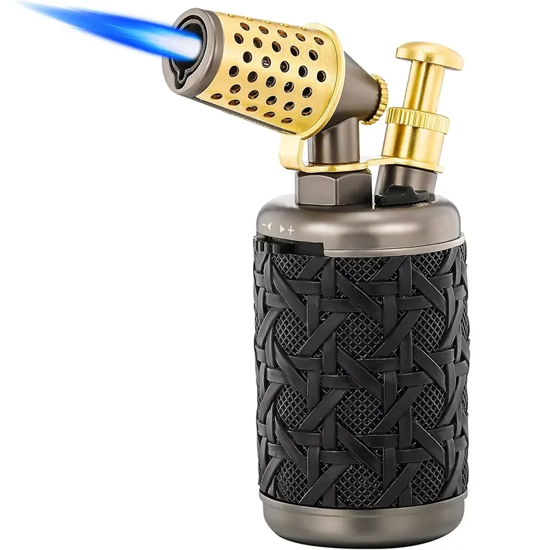 

JOBON Windproof Blue Flame Lighter Security Lock Design Continuous Ignition Bottom Cigar Cutter Multi-function Ignition