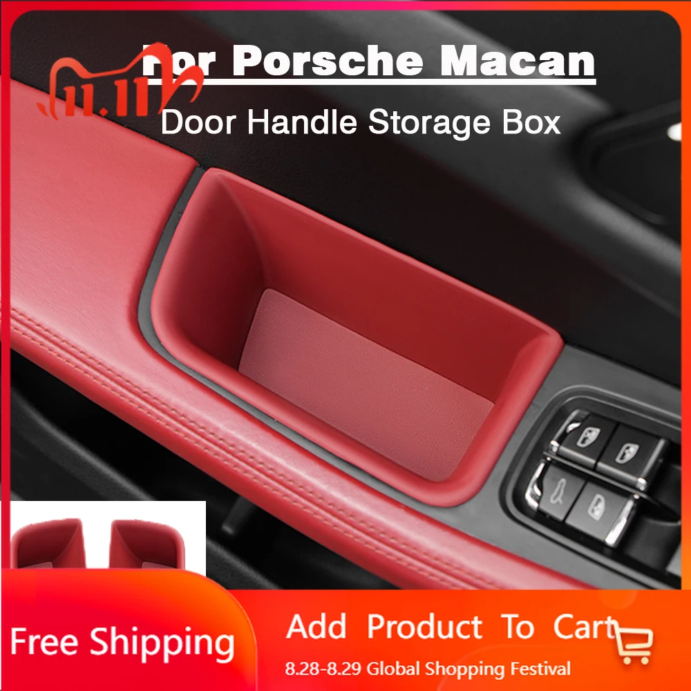 

Внутренние наклейки для Porsche Macan 2014-2025, автомобильный органайзер, дверная ручка, ящик для хранения, подлокотник для передней и задней двери, защита для ключей, телефона