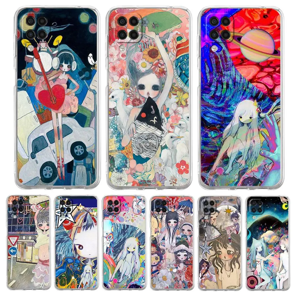 

Aya Takano Phone Case for Samsung Galaxy A13 A22 A32 A52 A53 A72 A51 A71 A11 A31 A41 A01 A21S 5G Transparent Shell Capas Bag TPU