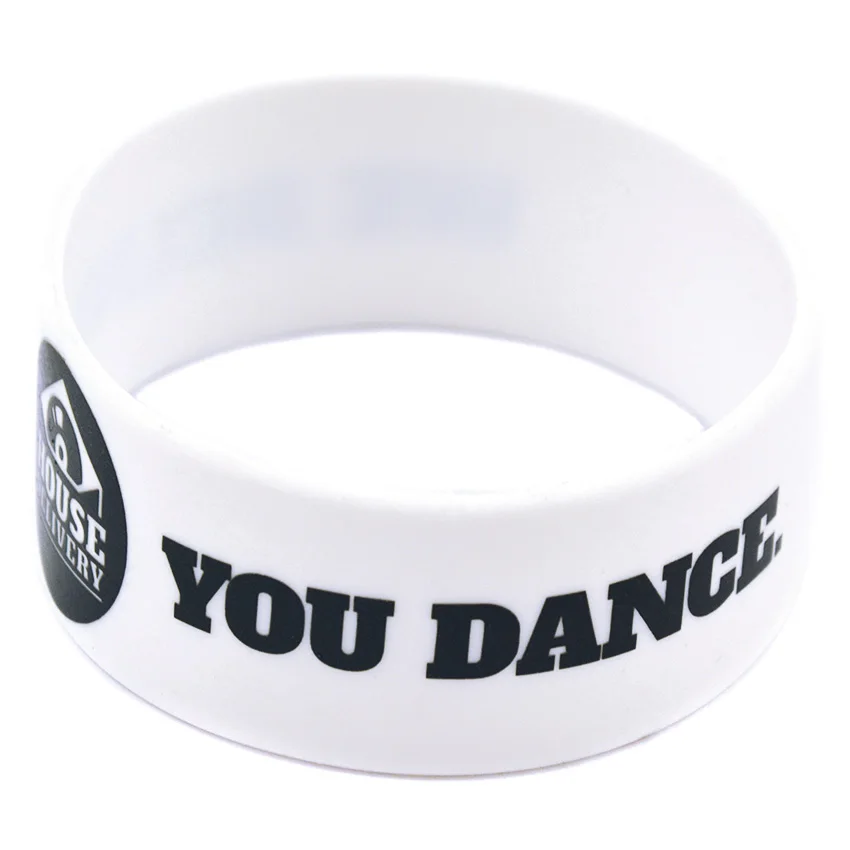 Individuelles Logo Silikon-Armband Ein Zoll Breites Armband Umweltfreundliches Ungiftiges Gummi-Armreif – Detail 5