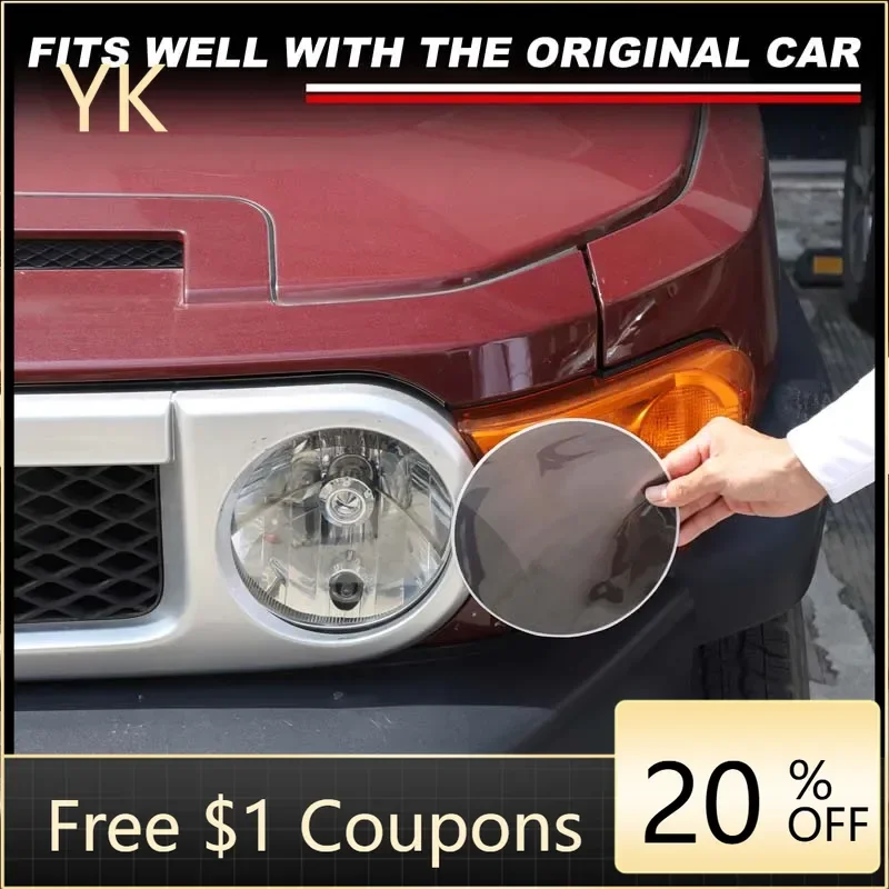 

Suetlcoity для Toyota FJ Cruiser 2007-2021 черный ТПУ передние фары автомобиля декоративная пленка наклейка автомобильные аксессуары