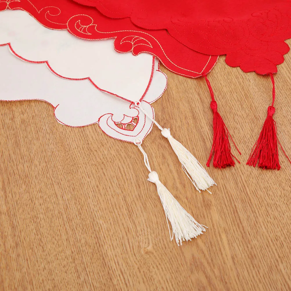 

Embroidery Table Cloth Christmas Style Rustic Creative Dustproof Breathable Table Cover Runner Decor Home Textiles