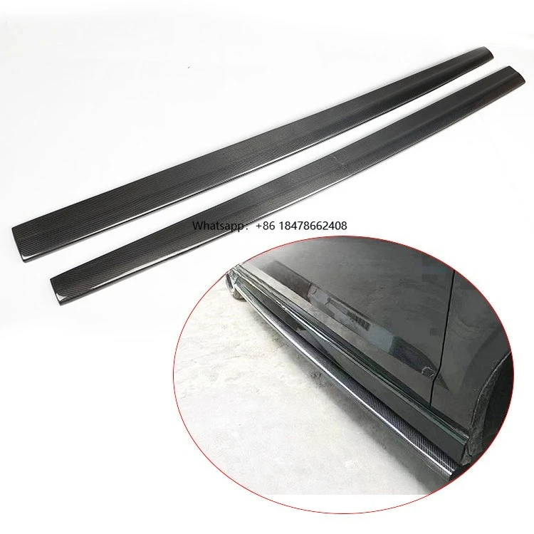 

Flat Surface Style Carbon Fiber Side Skirts Bumper Body Kit Side Door Skirt for A3 S3 2014-2020 Sport Three Box Sedan