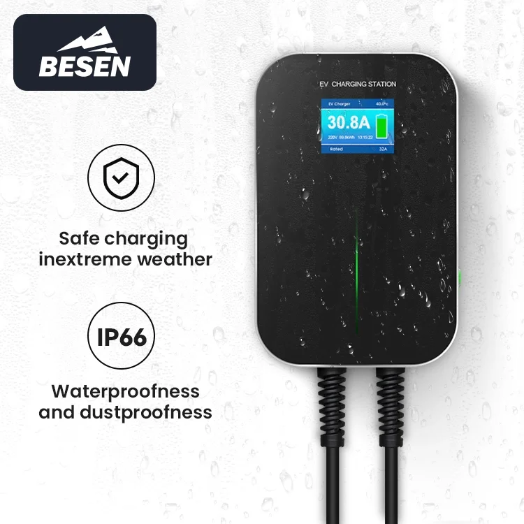 Besen produttore APP commerciale Smart Control Wallbox Mode 3 32A 7kw Mobile Home AC veicolo elettrico EV caricabatteria da parete per auto