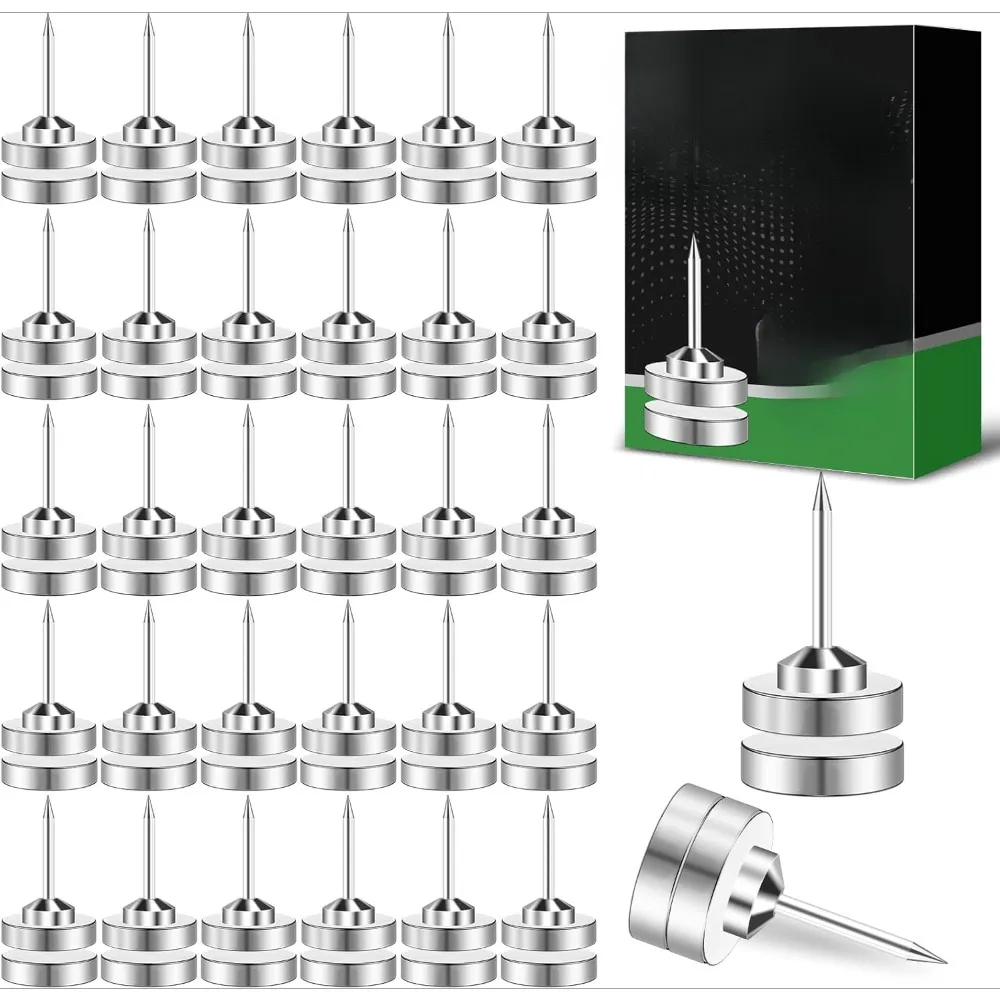 30 عبوة من دبوس الدفع المغناطيسي، مشابك مغناطيسية، مسامير إبهام مغناطيسية، دبابيس ضغط للوحة الفلين، لوحة الإعلانات، جدار الصورة