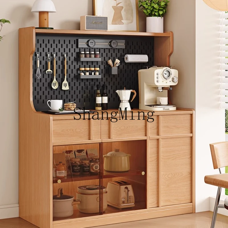 

LXY solid wood dining side against the wall integrated locker living room storage large capacity tea cabinet