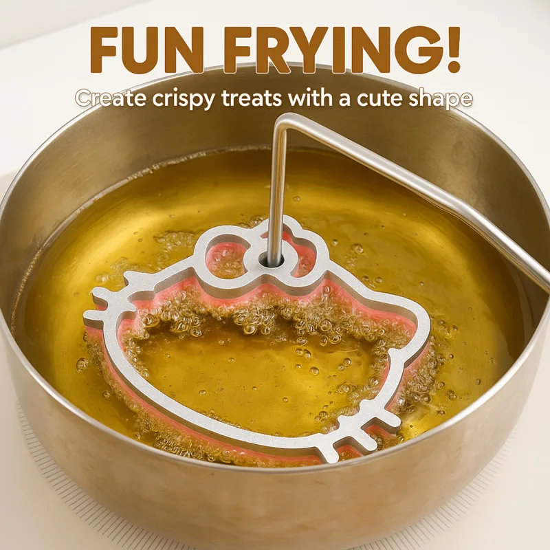 

Cartoon Cat Aluminum Donut Mold Nonstick Fried Dough Tool Deep Frying Kitchen Baking Mould For Homemade Desserts