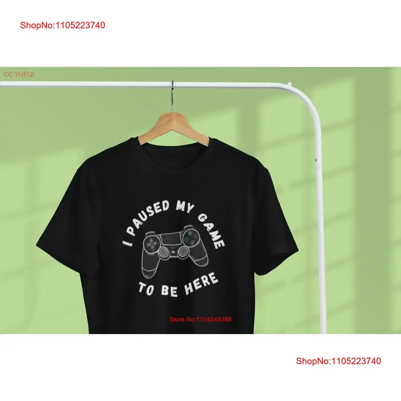 لقد أوقفت لعبتي أن أكون هنا تي شيرت مضحك ألعاب الألعاب الحاضر خمر غسلها امتدت قليلا لينة أنيقة ملابس الشارع الشهير