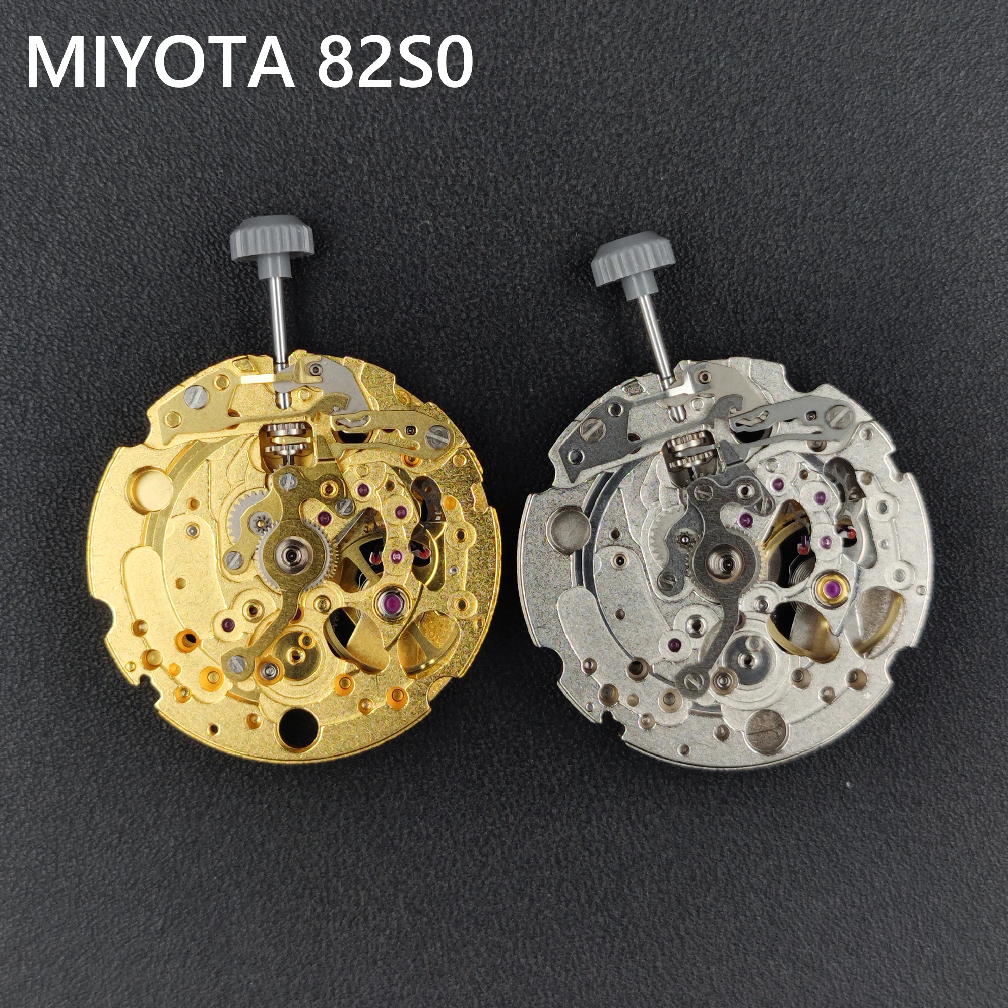 Japan Genuine Miyota 82S0 Automatic Movement 21 Jewels Self-winding Mechanical Mechanism 82S0 Silver/Gold Version High Accuracy