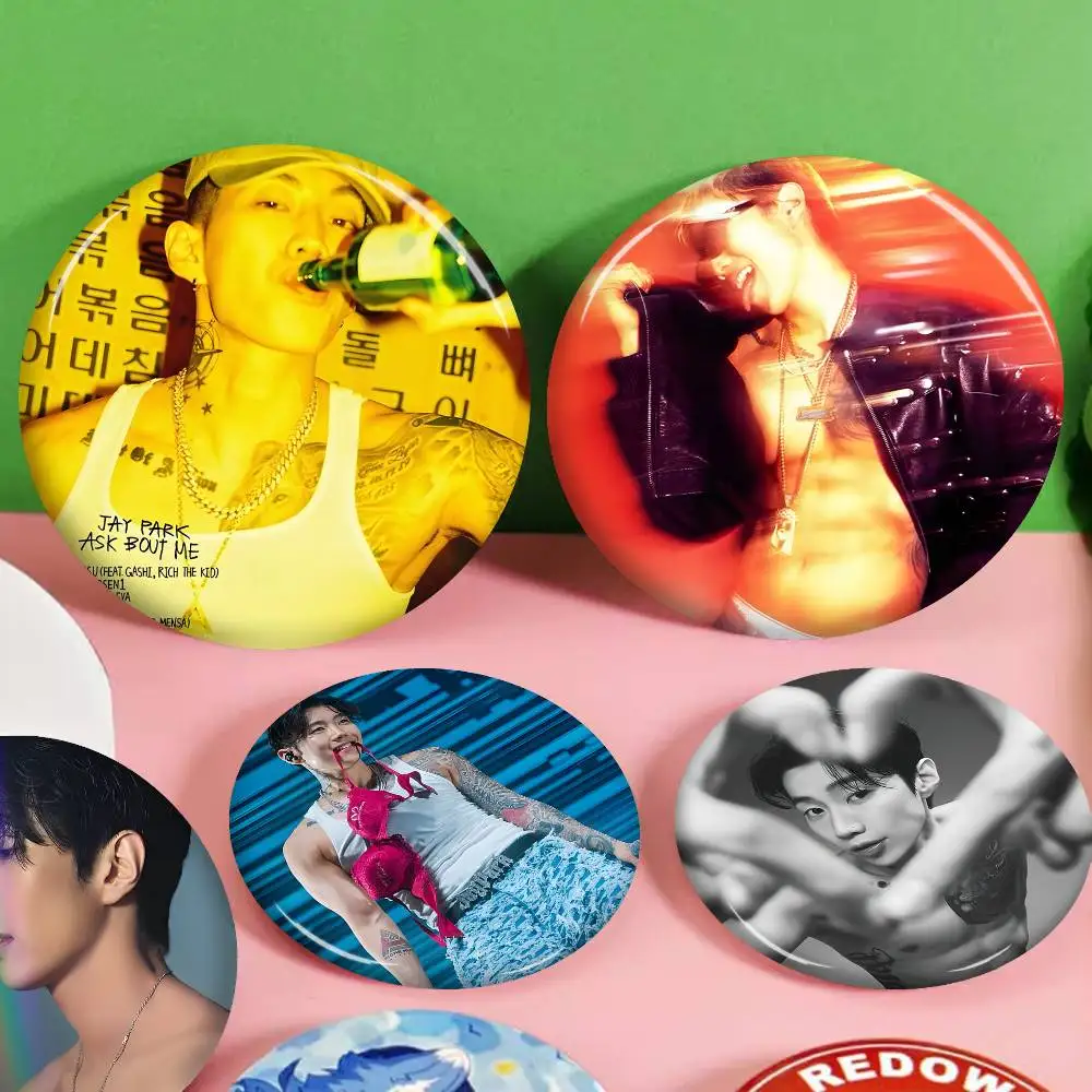 B-boy Jay Park Anime Button Pin Handmade Brooch for Clothes Cartoon Badge Backpack Decoration Jewelry Accessories