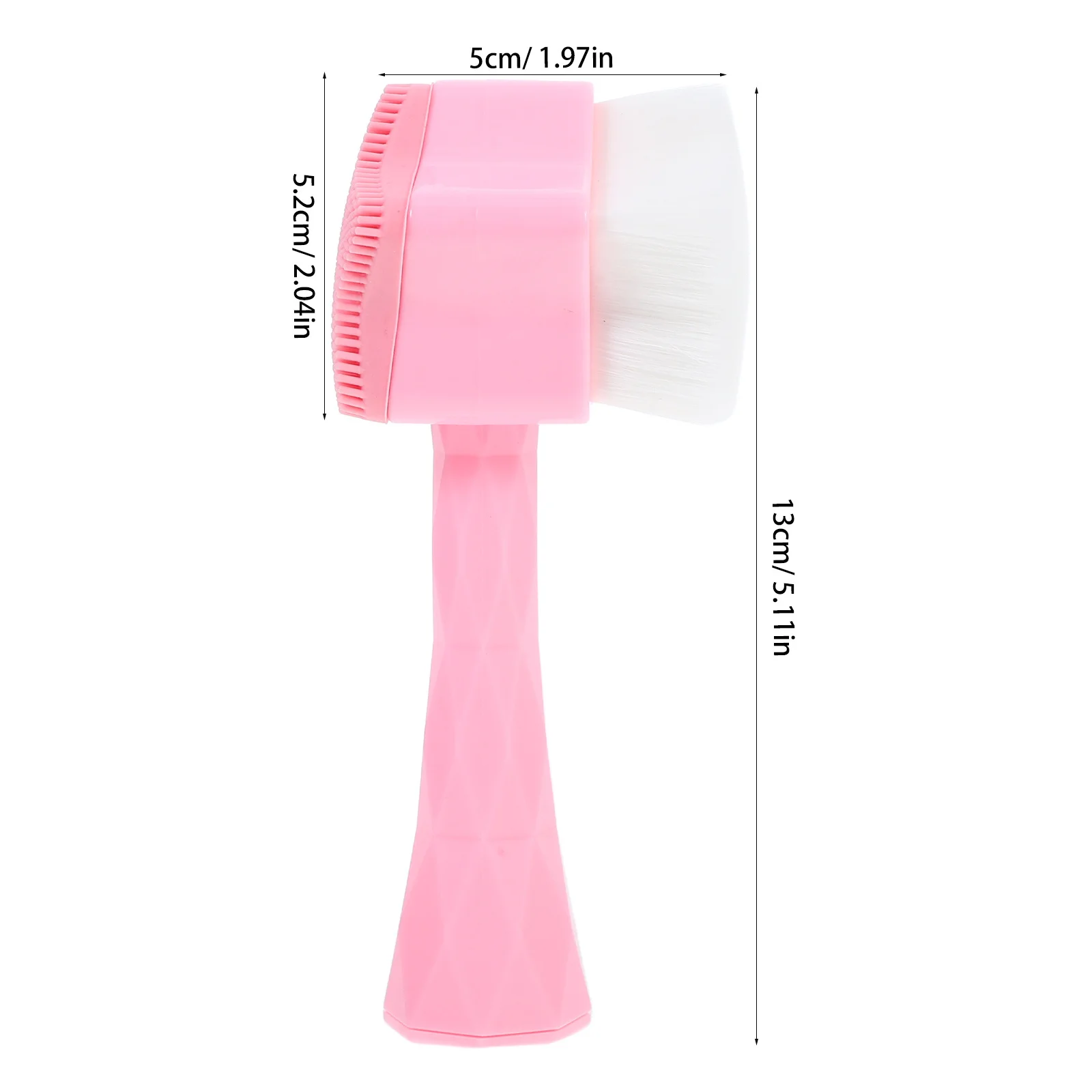 Spazzola per il viso manuale Spazzola per la pulizia del viso portatile in plastica Strumento per la cura della pelle Detergente per massaggio viso per donne Rosa