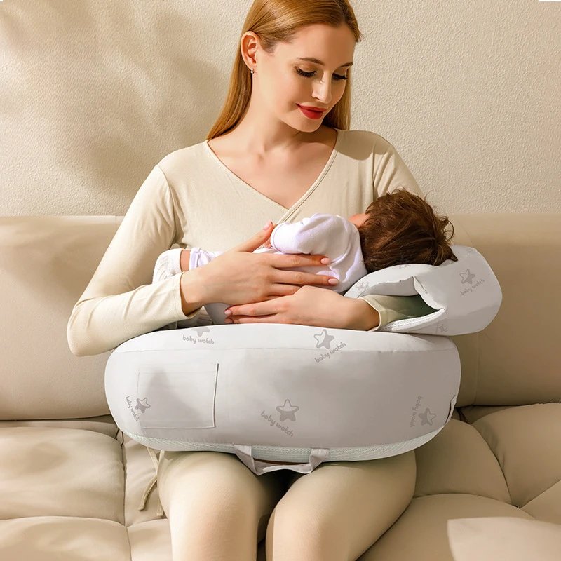 Breastfeeding Pillow with Stable Support and Arm Sleeve Cushion for Comfort and Breathability