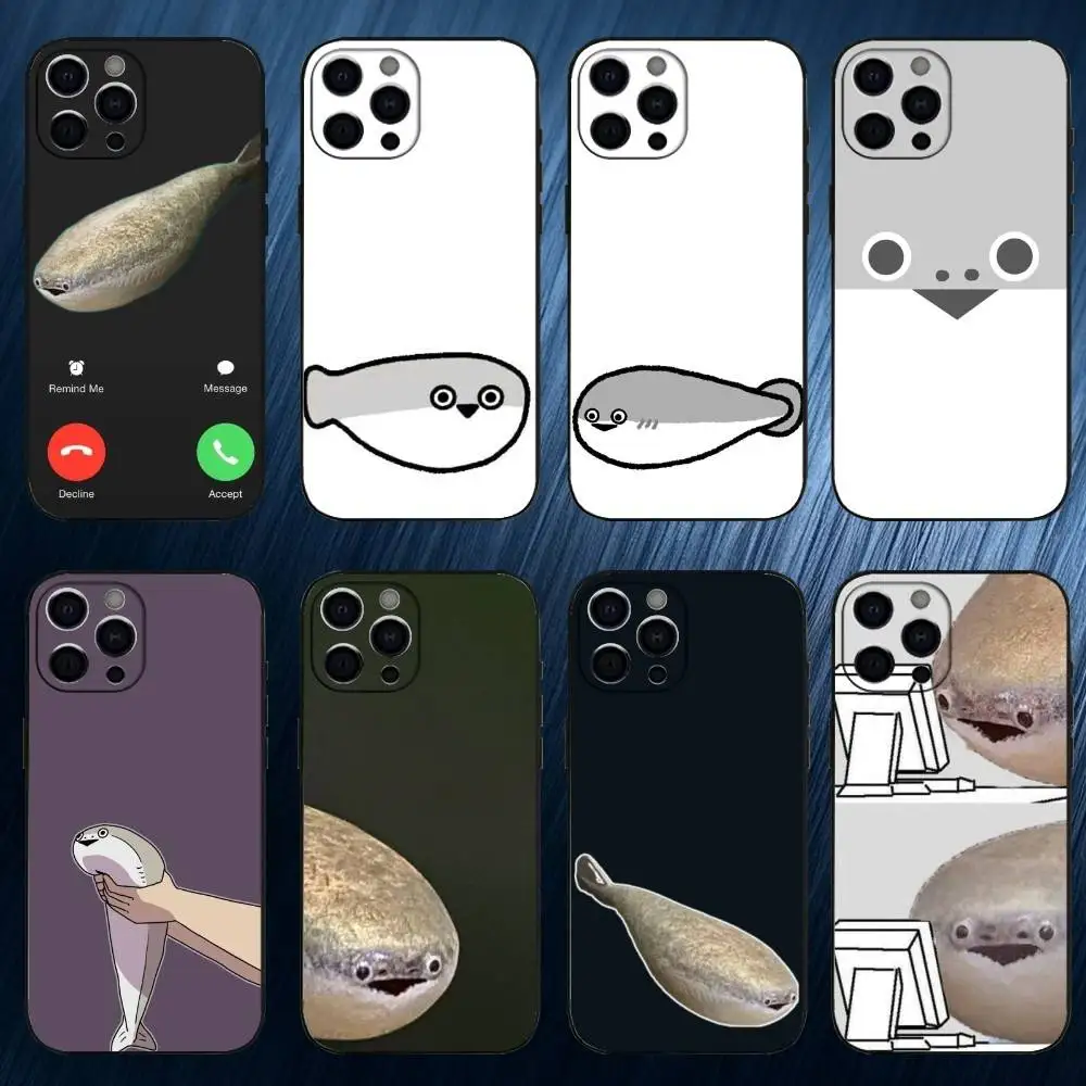 

Cute Sacabambaspis Phone Case For iPhone 17,16,15,14,13,12,11 Plus,Pro Max, Black Silicone Cover