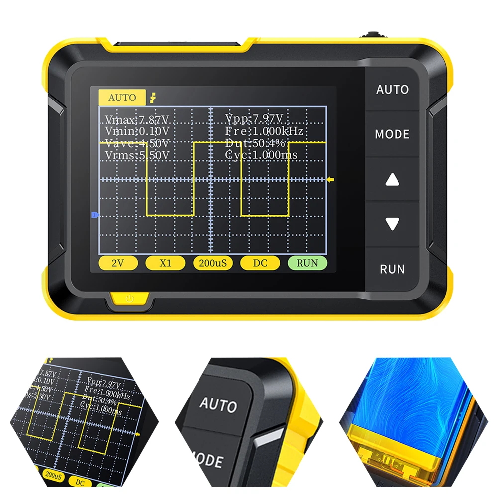 DSO 152 Handheld Small Beginner Oscilloscope Portable DigitalOscilloscope 200KHz For Measurement Tool Accessory In Stock