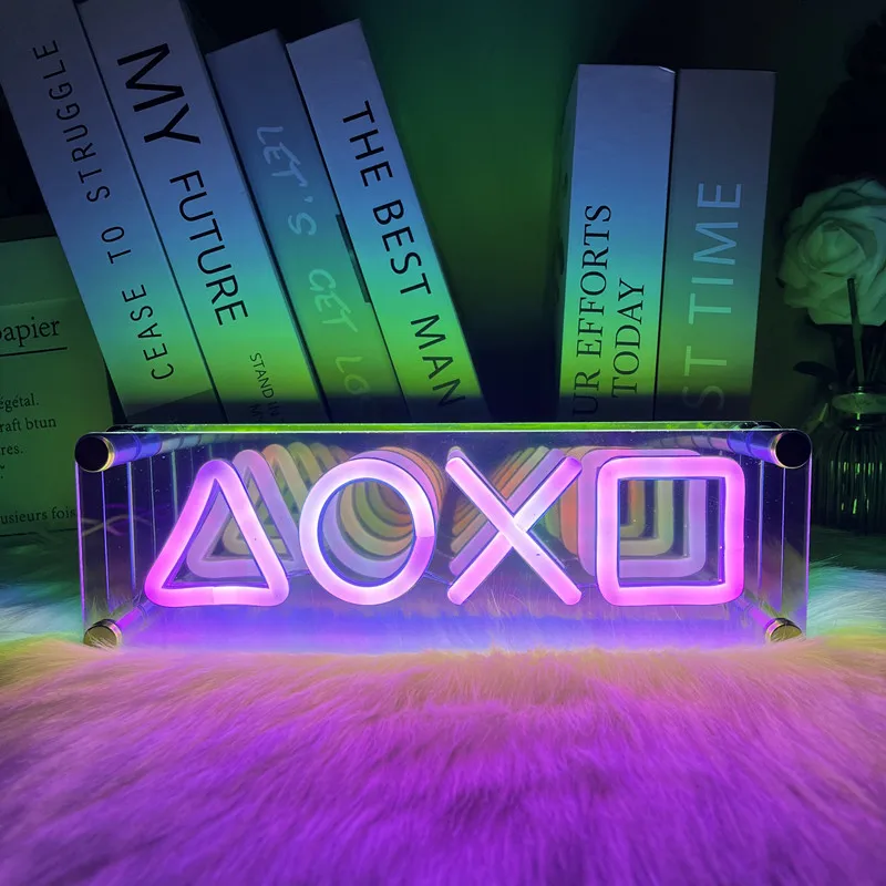 

LED Infinity Mirror Neon Sign 3D Table Lamp,Colorful Thousand Layer Mirror Atmosphere Light for Bedroom Game Room Man Cave Decor