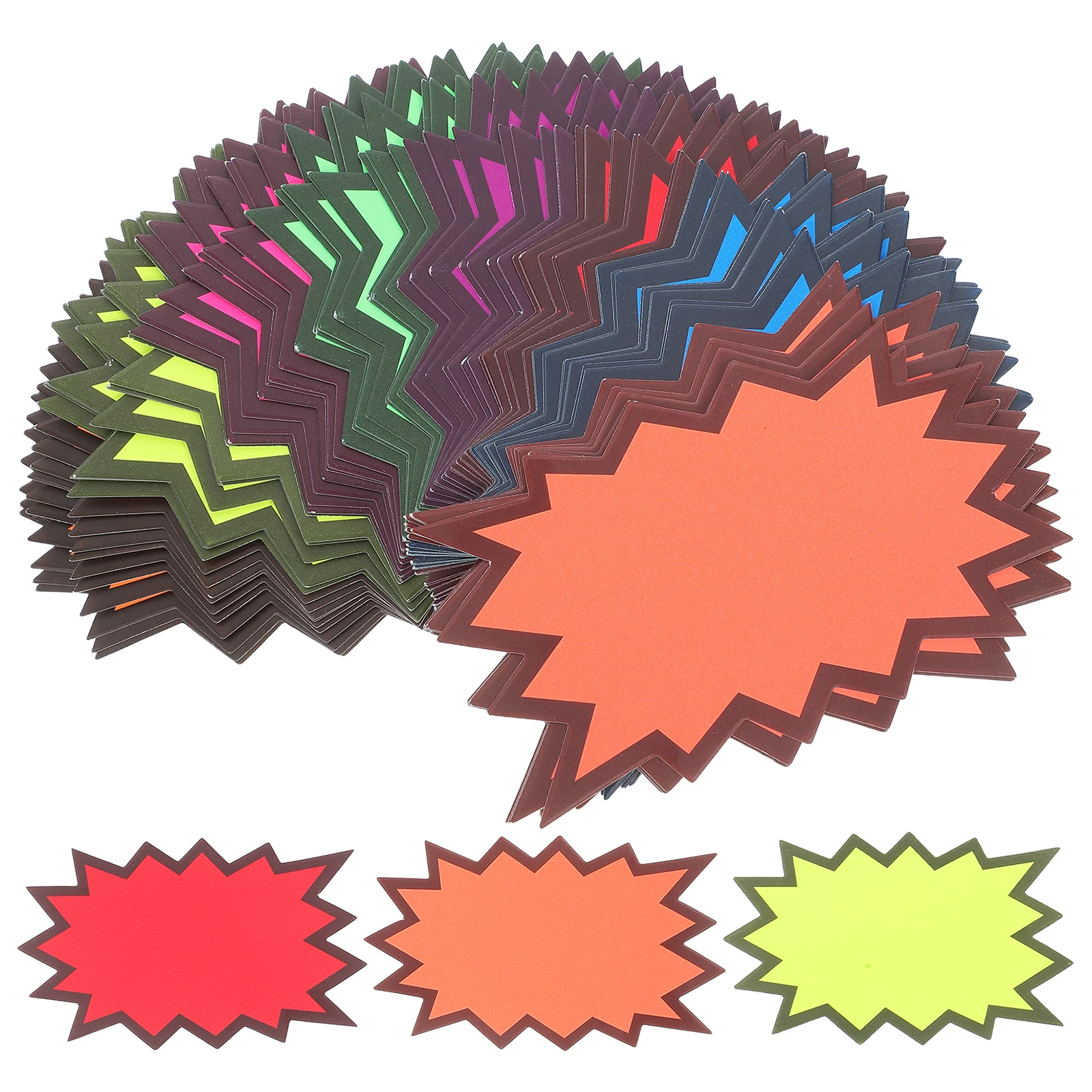 80 قطعة علامات انفجار النيون أسعار البيع بالتجزئة تسميات بيع عرض العلامات ورقة انفجار انقطاع ساحة توريد أسعار البيع تسمية العلامات #1