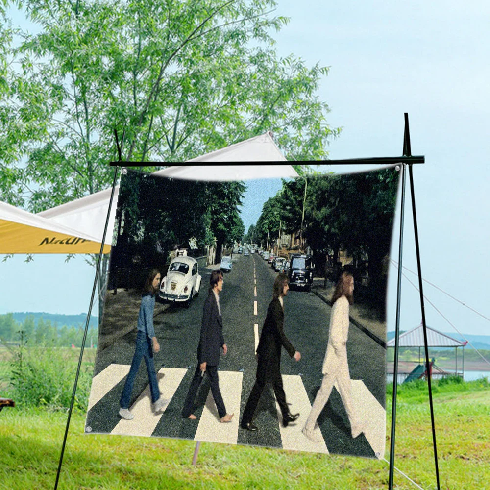 Band The B-Beatles Let It Be Flag Creative Pattern Hanging Polyester Printed Banner Hand Pulled Class Camping Birthday Outdoors