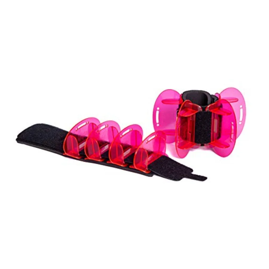 

Aquatic training fins for strength, HIIT swim workouts pink medium-resistance hybrid silicone fins with aquatic cuffs and leg w