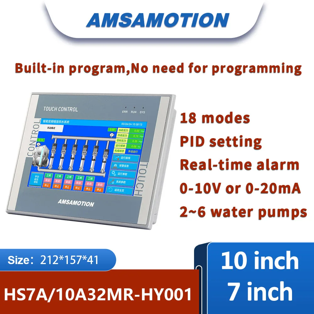 Constant pressure water supply controller comes with program for water pump control irrigation 7/10 