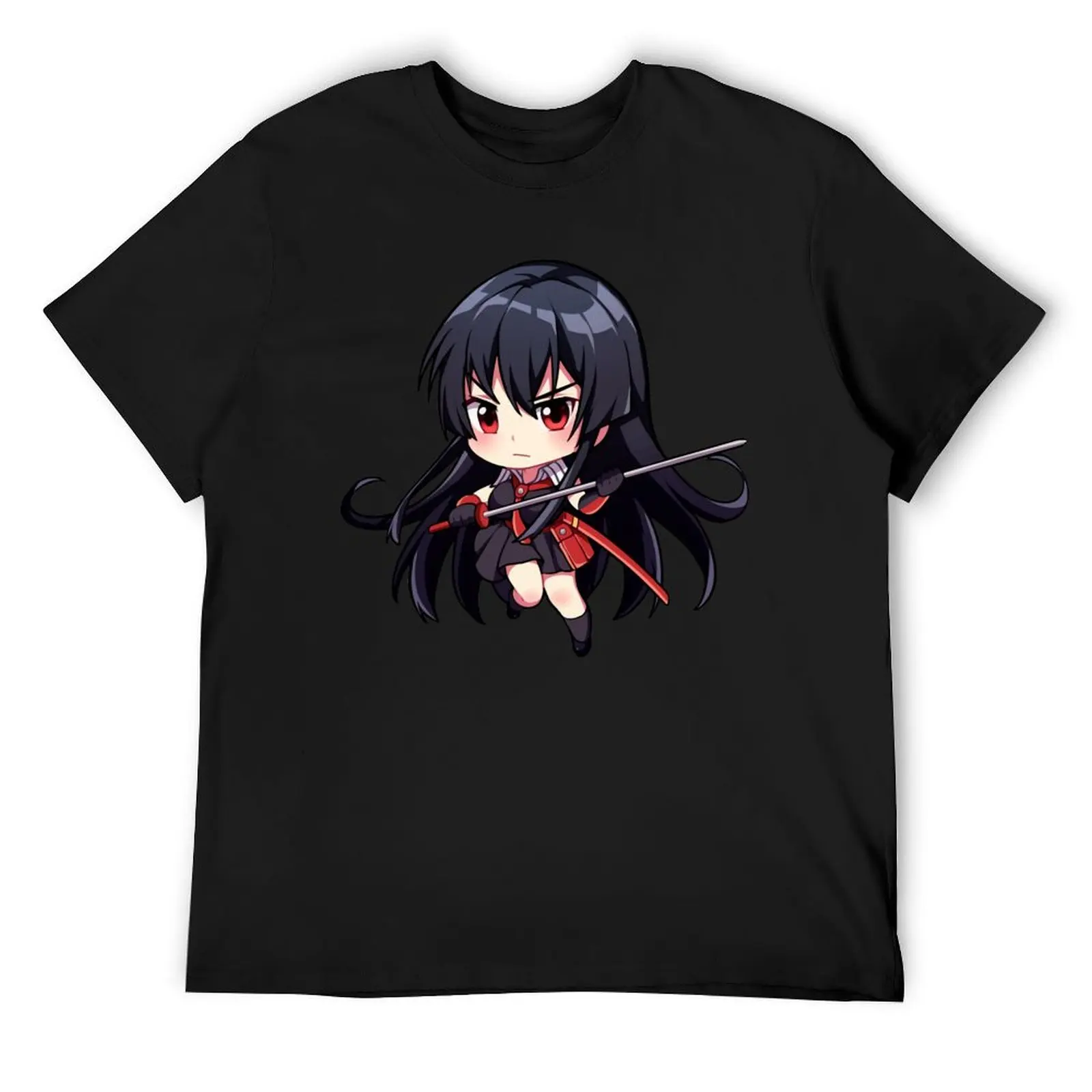 Akame Chibi T-Shirt anime stuff sports fans black t-shirts for men