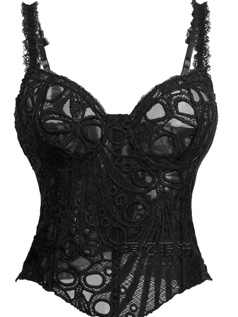 High-Quality Fishbone Corset Sexy Embroidered Strap Corset Outerwear Shapewear New Pure Desire Style Body Shaping Top Charm 5OXS