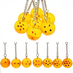 New 7pcs Set Seven Dragon Ball Keychain Wishing Gift Toy Summoning God Dragon Star Ball Cartoon Pendant Anime Pendant Toy Gift
