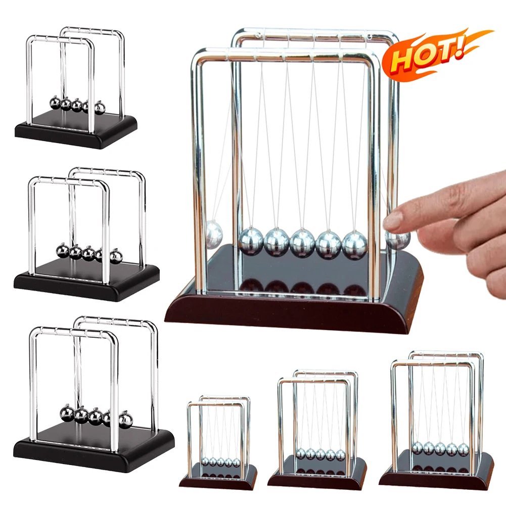 Newtons Cradle Balance Balls Teaching Supplies Kinetic Motion Toy Science Physics Gadget Stress Relief Gifts Home Decoration