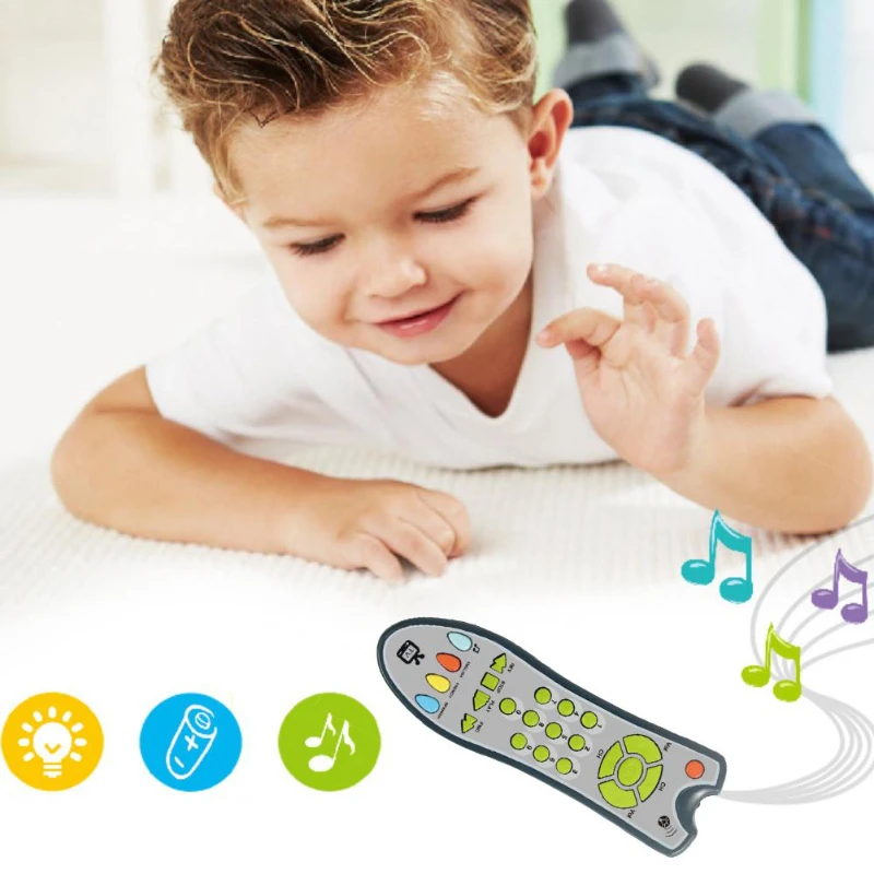 Musical Early Educational Toys Baby TV Remote Control Kids Simulation Remote Control Children Learning Toy With Light Sound Gift