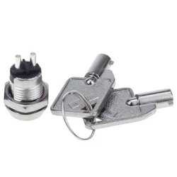 1set ON/OFF Key Switch D102 12mm Micro Barrel Electronic Key Lock Switch 2 Positon With Key 2 2A 250VAC /4A 125VAC