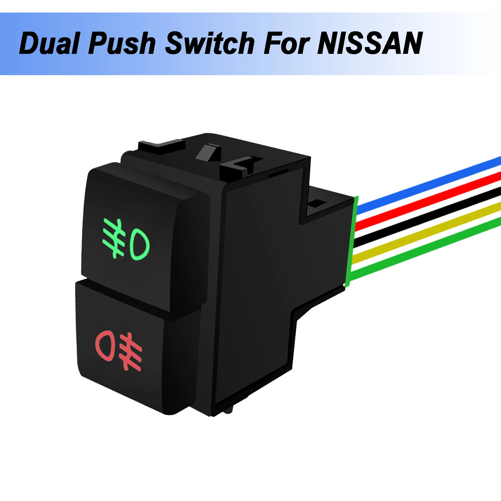 For Nissan Patrol Y61 Y62 Navara X-TRAIL Qashqai Titan 2008-2015 Dual Switch Button LED Fog Light Radar Fan DRL Waterproof IP66