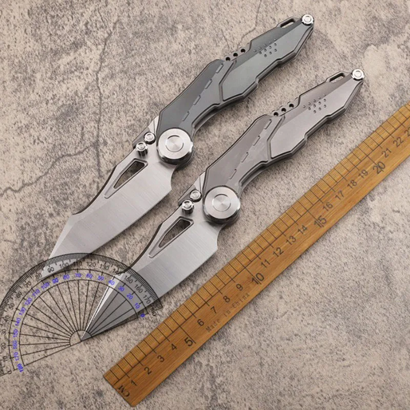 M390 Steel Power Sharp Blade Titanium Alloy Handle Folding Knife Outdoor Camping Pocket Survival Knife Collection Gift For Men