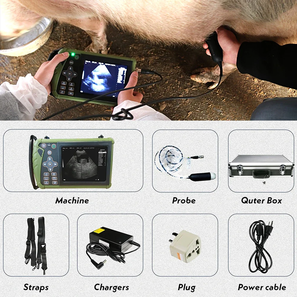 Portable Pregnancy Ultrasound Veterinary Scanner Machine for Animal Cats/Dogs/Pigs/Sheep Pregnancy Test Pregnancy Calculator