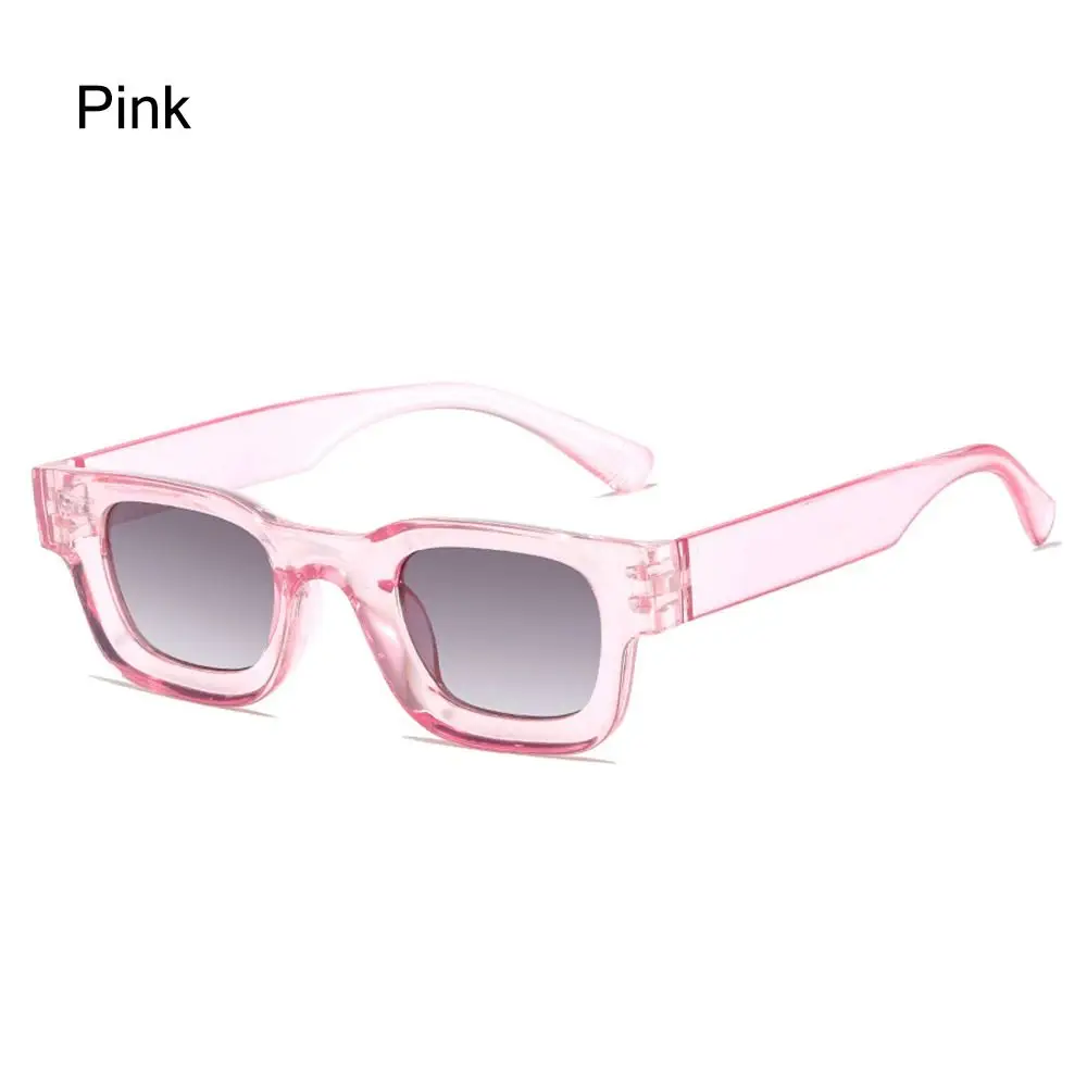

Retro Thick Square Sunglasses Chunky Beach/Travel/Streetwear Rectangle Shades UV400 Protection Eyewear for Women & Men